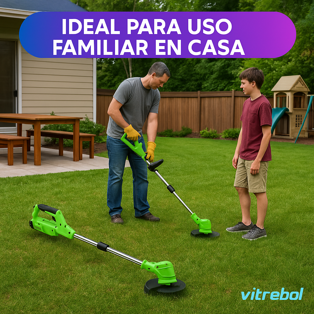 Cortadora de Césped Inalámbrica incluye 2 Baterías