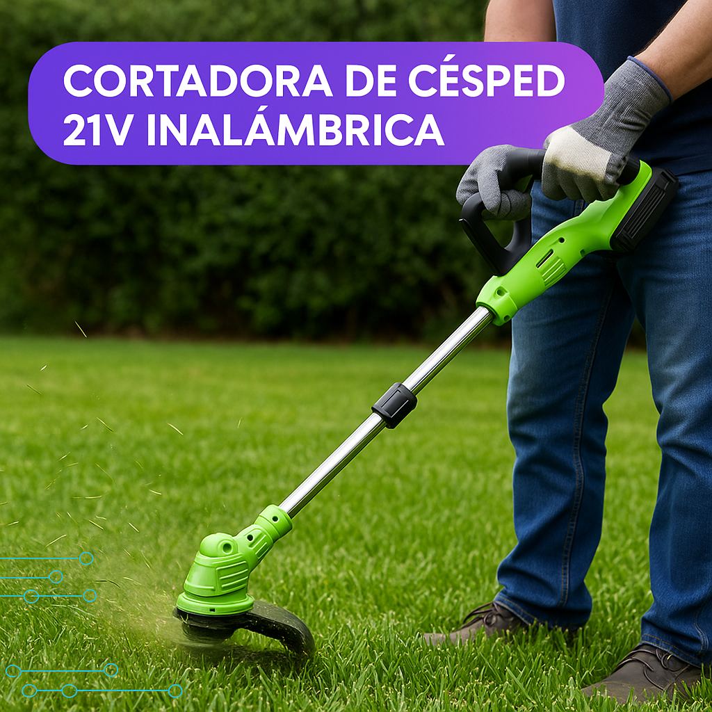 Cortadora de Césped Inalámbrica incluye 2 Baterías