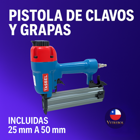 PISTOLA DE CLAVOS NEUMÁTICA TASBEL – FUERZA QUE SE SIENTE EN CADA DISPARO