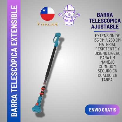 Barra Telescópica de Extensión: Ajustable de 135 cm a 250 cm para Llegar Más Alto