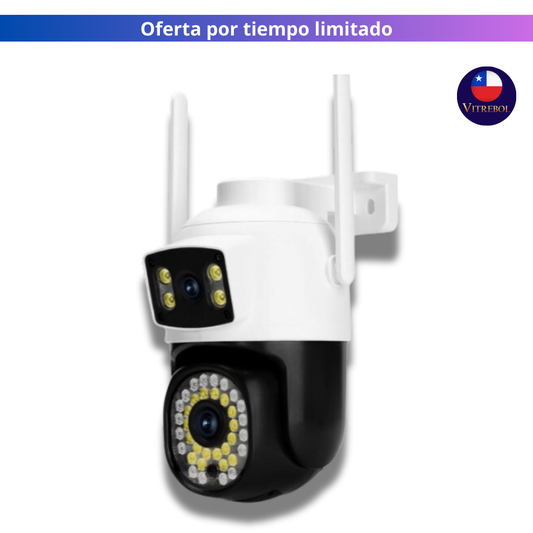 Vigila Cada Detalle en 2K Cámara de Seguridad con Doble Lente y Audio Bidireccional