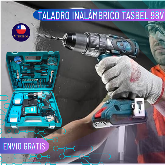 Taladro Inalámbrico Tasbel 98V con Accesorios Inalámbrico