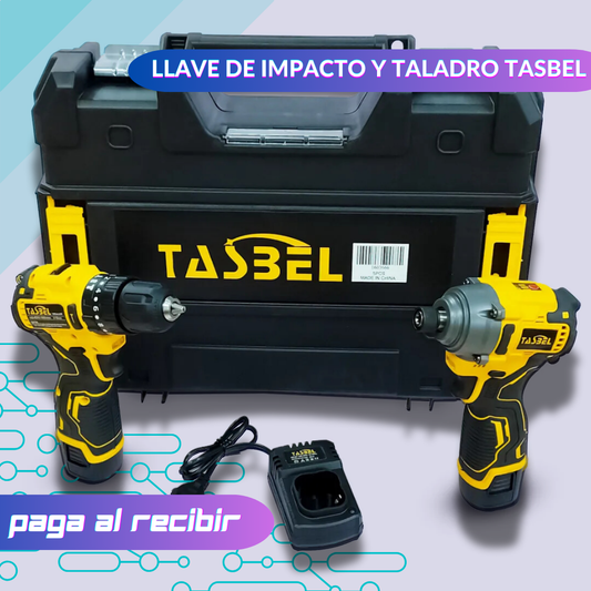 Set de Llave de impacto y taladro con dos Baterías de 18V