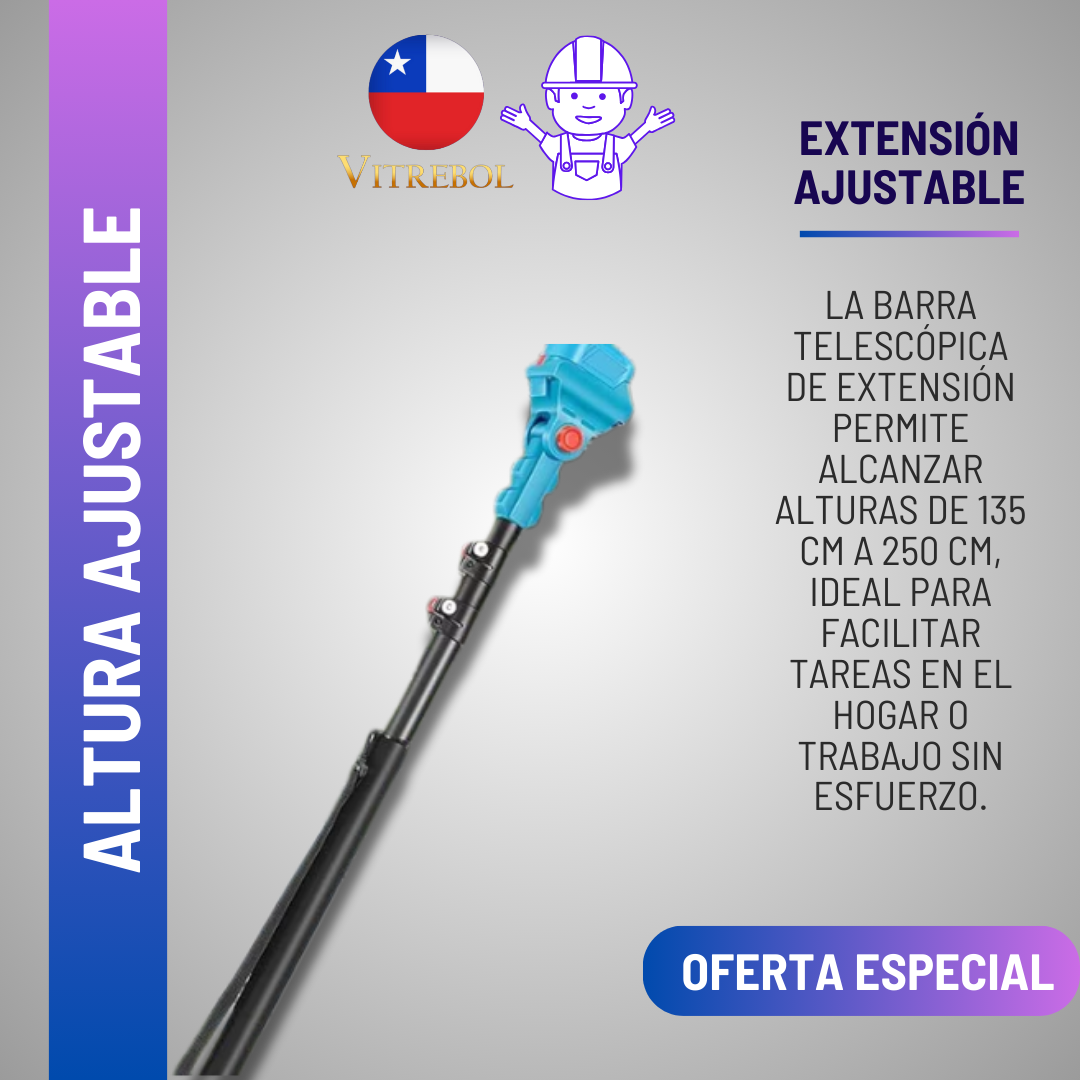 Barra Telescópica de Extensión: Ajustable de 135 cm a 250 cm para Llegar Más Alto