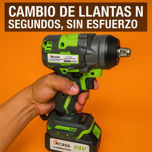 Llave de impacto Original Mcasa de 1/2 con 500 Nm y 2 baterías de 5 amperios