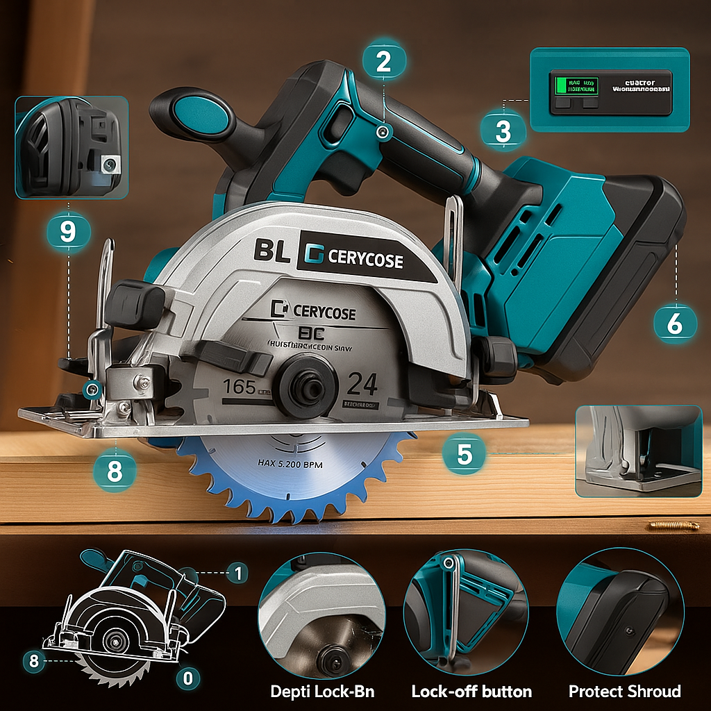 Sierra Circular Inalámbrica con 2 Baterías - Te obsequiamos 2 discos