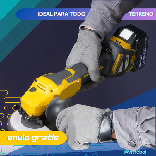 Esmeril Galletero con 2 baterías y 2 discos