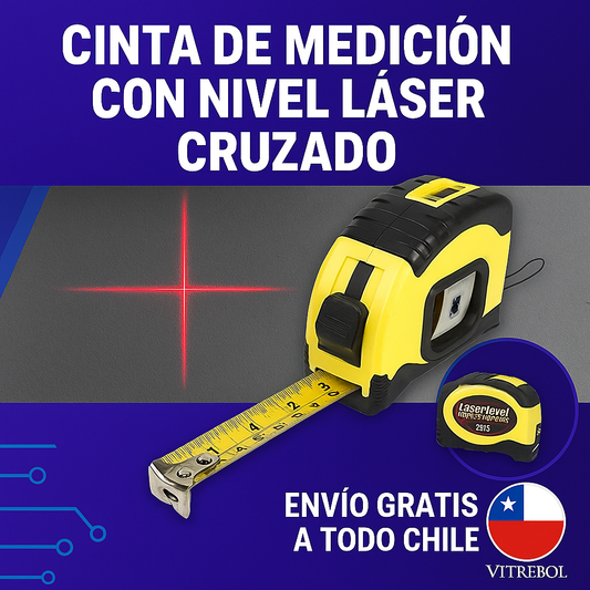 Huincha Láser Niveladora PRO 3 en 1 – ¡Precisión en cada medición!