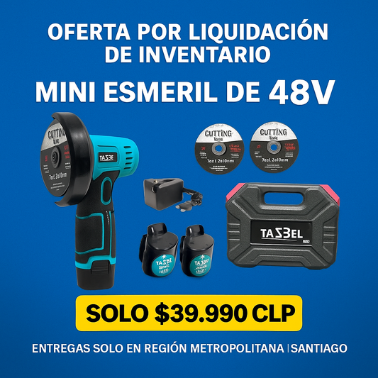 Oferta, Esmeril Recargable 48V  con 2 baterias💥 Potencia sin Cables