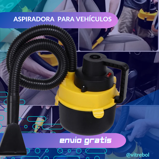 Aspiradora para vehiculos - La más grande y potente - conexión a cigarrera de 12v