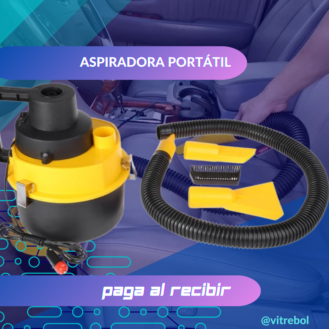 Aspiradora para vehiculos - La más grande y potente - conexión a cigarrera de 12v