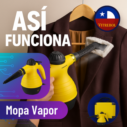 Mopa a Vapor Multiusos – ¡Limpieza sin Químicos y al Tiro!