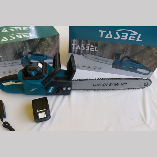 Motosierra Inalámbrica con 2 Baterías de 4 Amperios - Espada de 16 Pulgadas tasbel