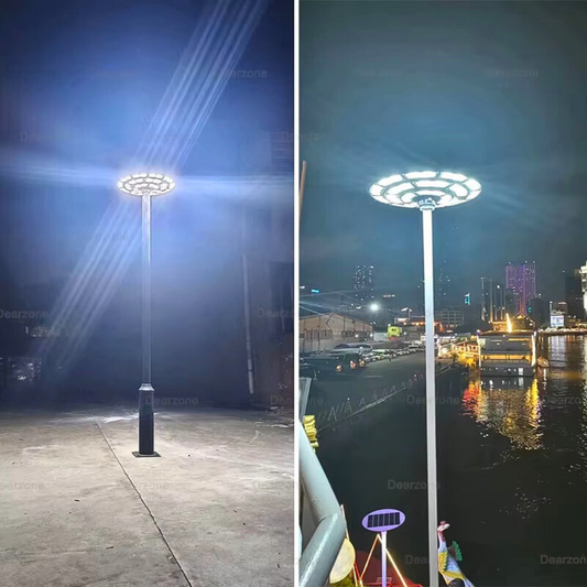 Lampara Solar UFO de 2000 Watts -  200.000 lúmenes - Incluye poste tipo L