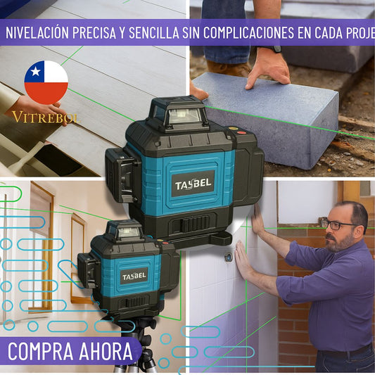 Nivel Láser de 16 Líneas autonivelante con Tripode