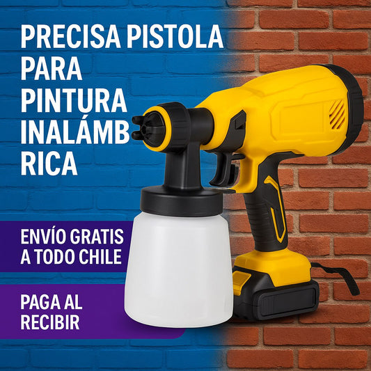 Pistola para pintar inalámbrica 2 baterías