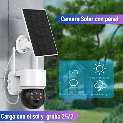 Cámara de Seguridad - Con Carga mediante panel solar.