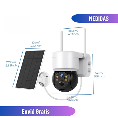 Cámara de Seguridad - Con Carga mediante panel solar.